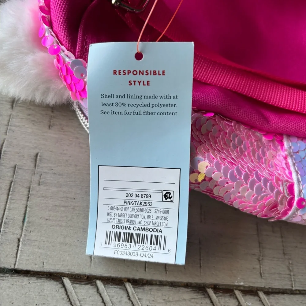 Nwt flip sequin pink silver mini unicorn backpack kids